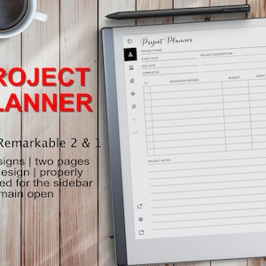 Projekt-Planer für Remarkable 2 Templates