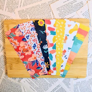 Coral Florals || Double-Sided Handmade Laminated Bookmarks - Bookish Gifts DoubleBookedCo