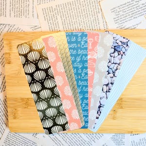 Beachy Vibes || Double-Sided Handmade Laminated Bookmarks - Bookish Gifts DoubleBookedCo