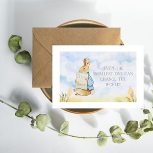 Beatrix Potter/Peter Rabbit Inspired Greeting Cards - Blank Inside || Individually Sold Blank Greeting Cards for Everyday Use -Bookish Gifts