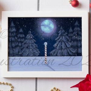 The North Pole (Holiday Fashion Illustration print)