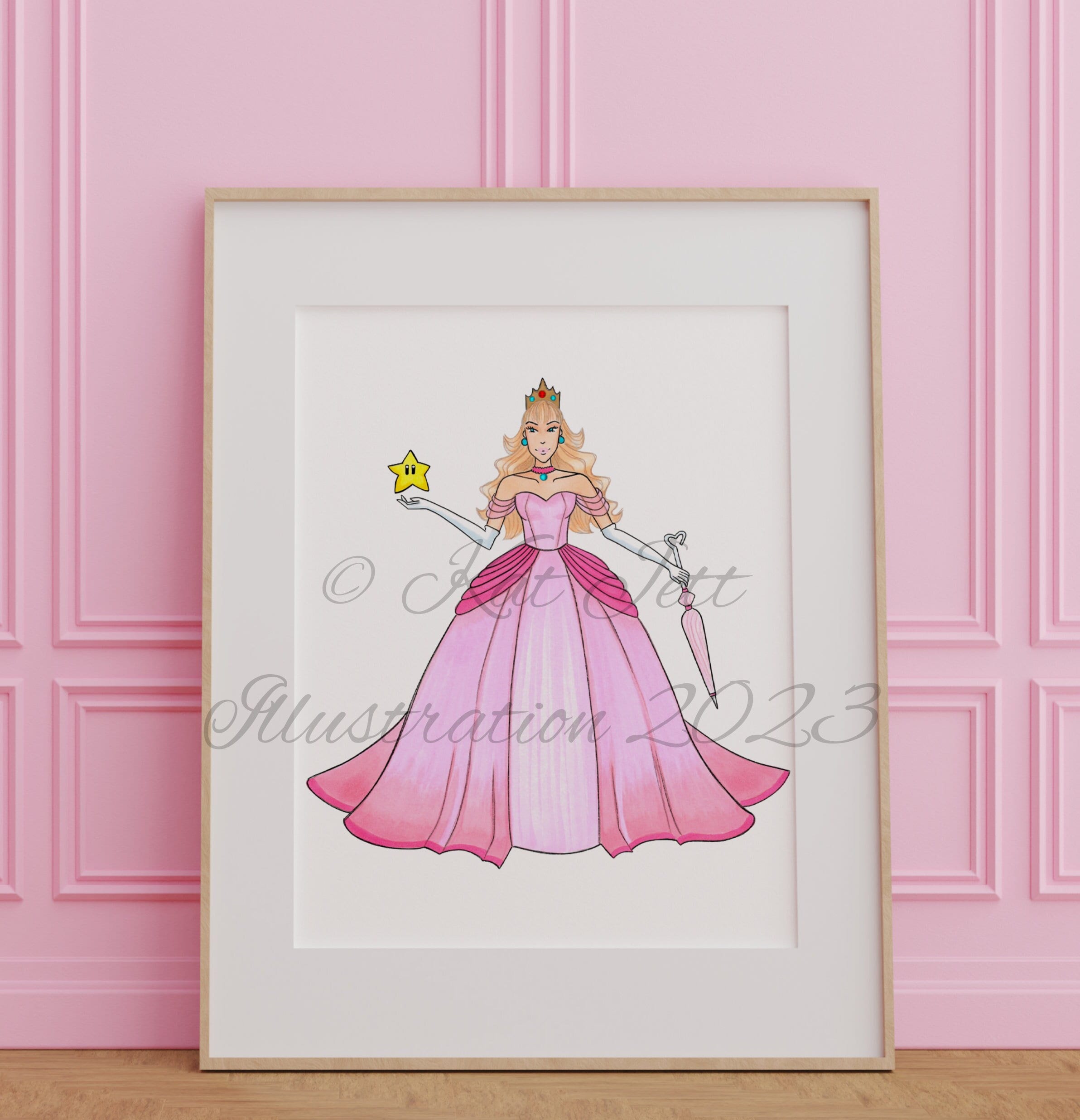 The Pink Princess (Fashion Illustration Print)