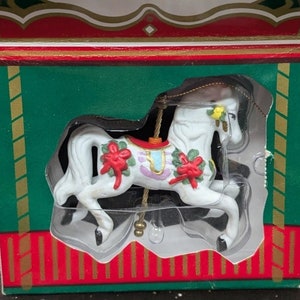 vintage NIB ceramic carousel ornament
