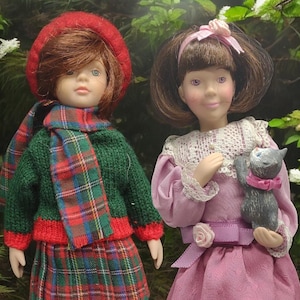 8 inch porcelain Avon doll Skating Party, Kitty Love and Victorian Collection