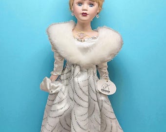 Vintage Camellia Gardens Collection 16-in Porcelain Doll Featuring