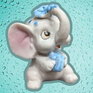 vintage soapy elephant porcelain figurine