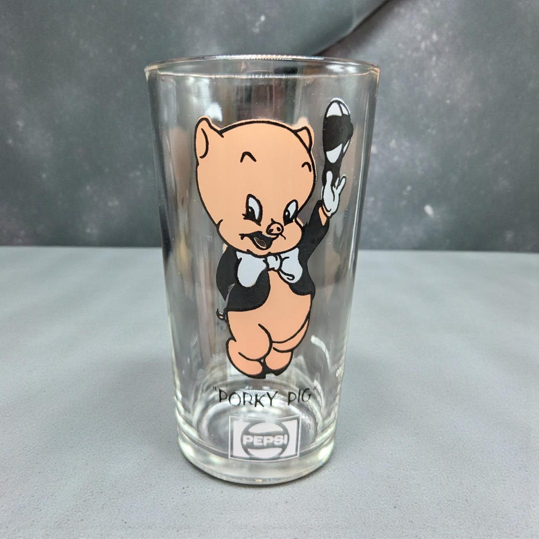 Vintage 1973 Porky Pig Pepsi Collector Series Glass Cup - Etsy