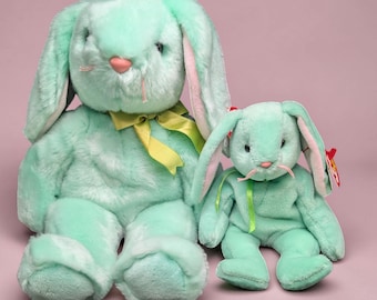Vintage 1996 hippity the bunny rabbit, TY beanie baby and beanie buddy with original tag
