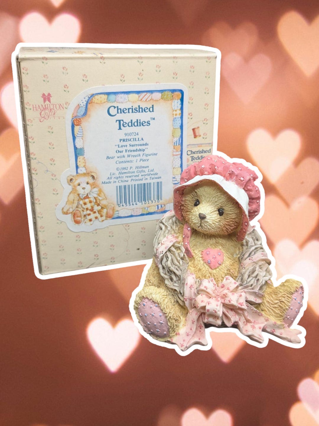 1992 Cherished Teddies Priscilla, Love Surrounds Our Friendship