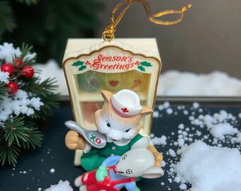 1990s Trim Home Collectible Tree Ornament of a Cat Nurse - Etsy