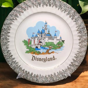 Vintage Disneyland Souvenir Plate  Sleeping Beauty Castle Made in Japan