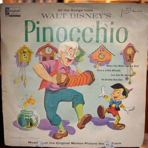1959 all songs from Walt Disney&#39;s Pinocchio from the original motion picture soundtrack