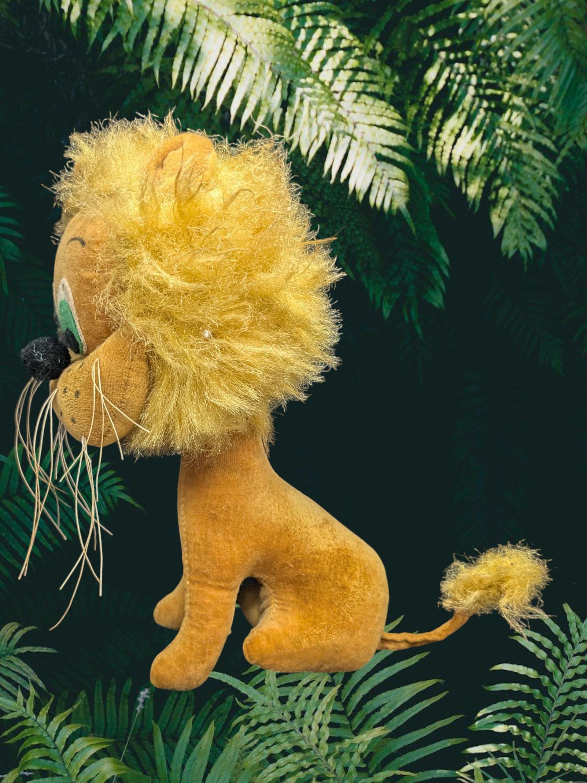 Vintage 1960s Velvet Lion Stuffed Animal - Etsy