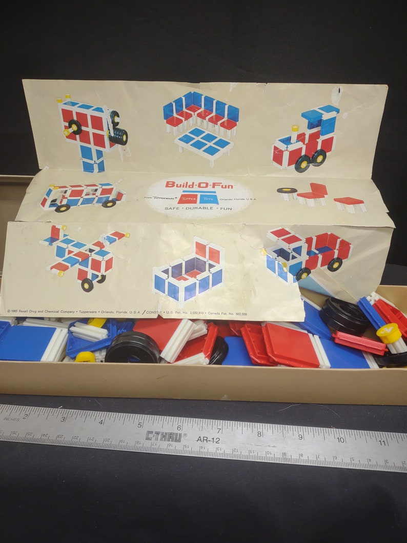 1965 Tupper Toys Build O Fun From Tables to Trains Bright Etsy