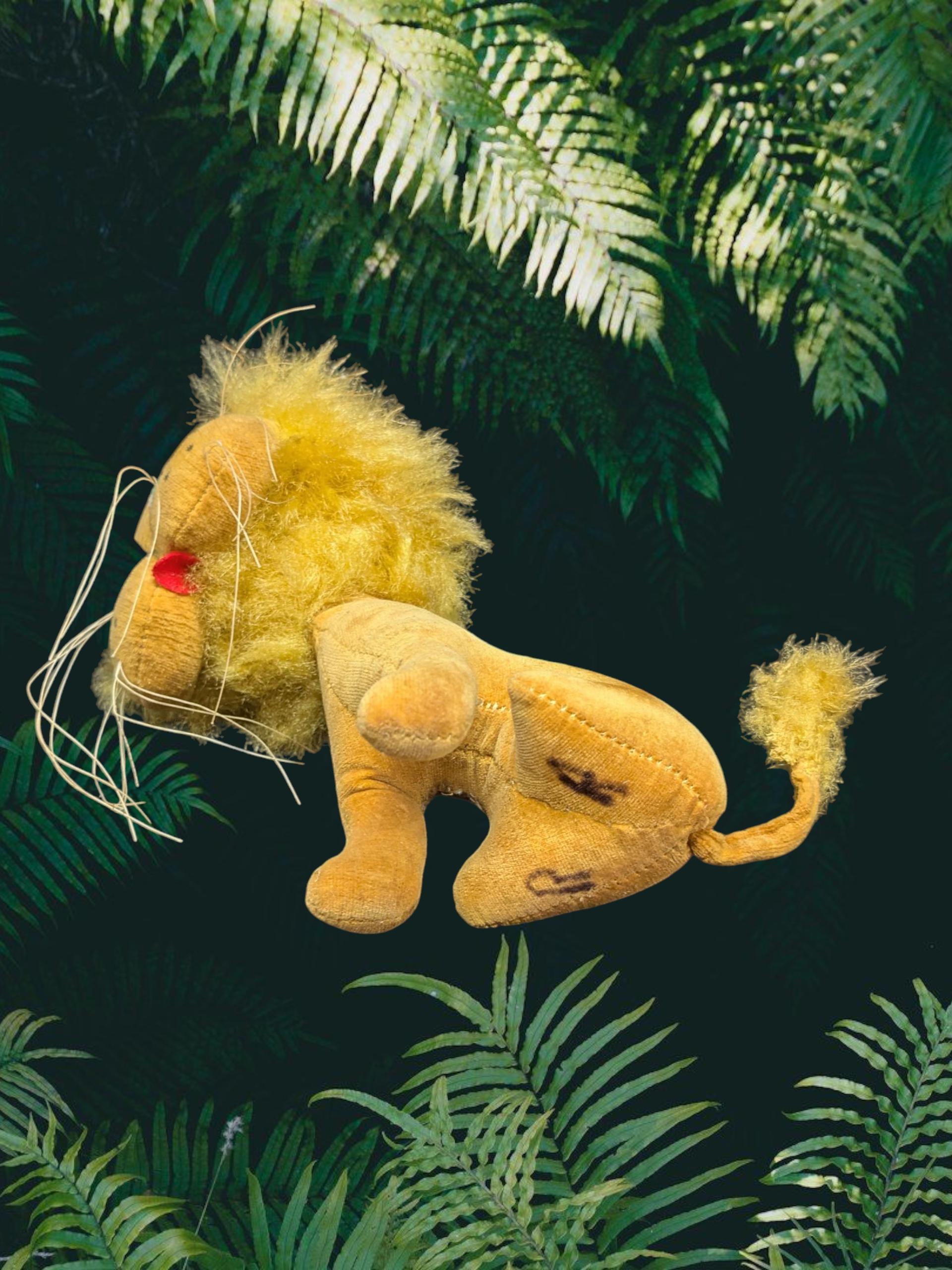 Vintage 1960s Velvet Lion Stuffed Animal - Etsy