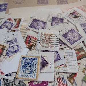 100+ stamps from 1930s to 1970s
