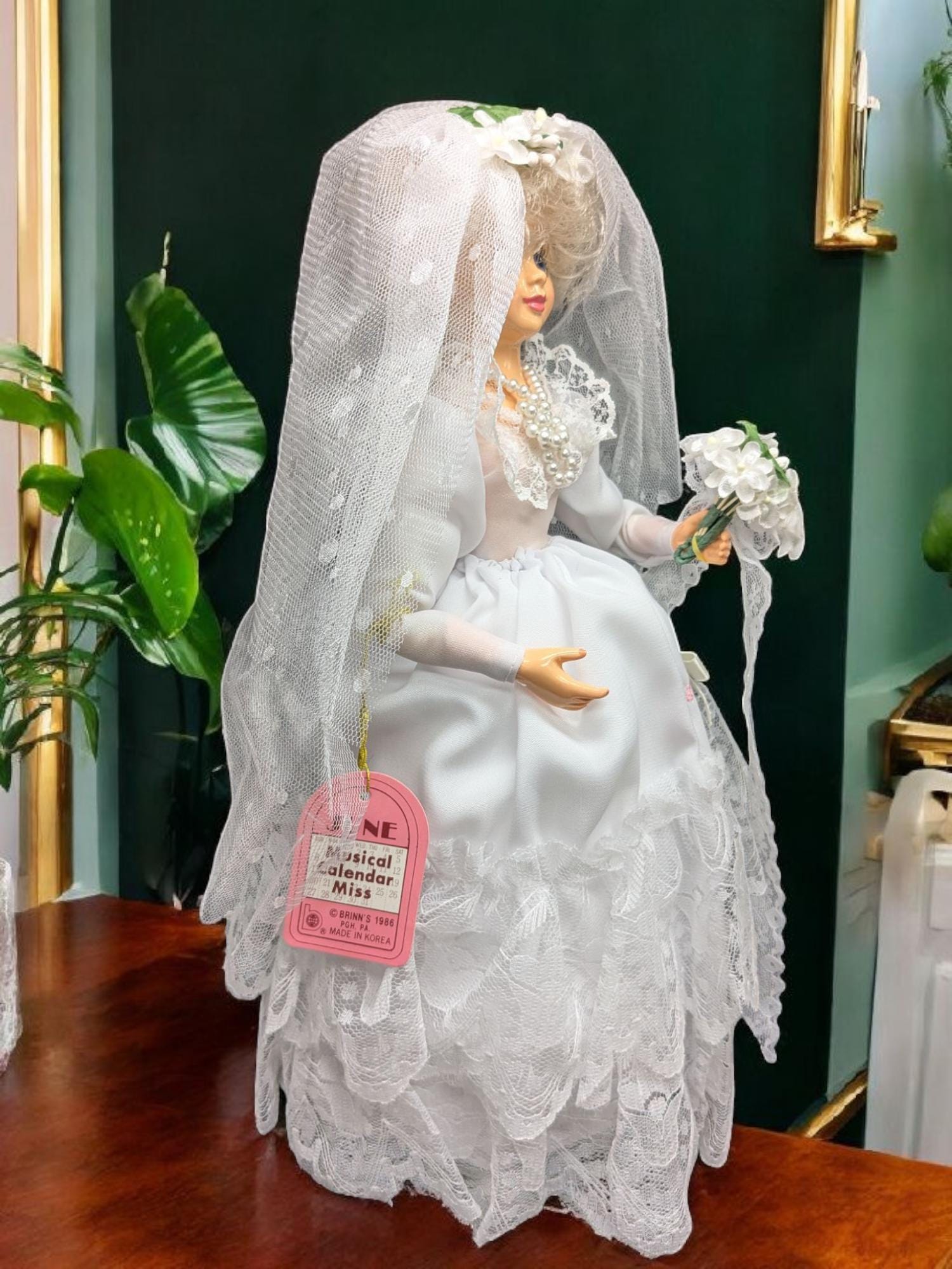1986 Musical Calendar Miss June Here Comes the Bride Collectible