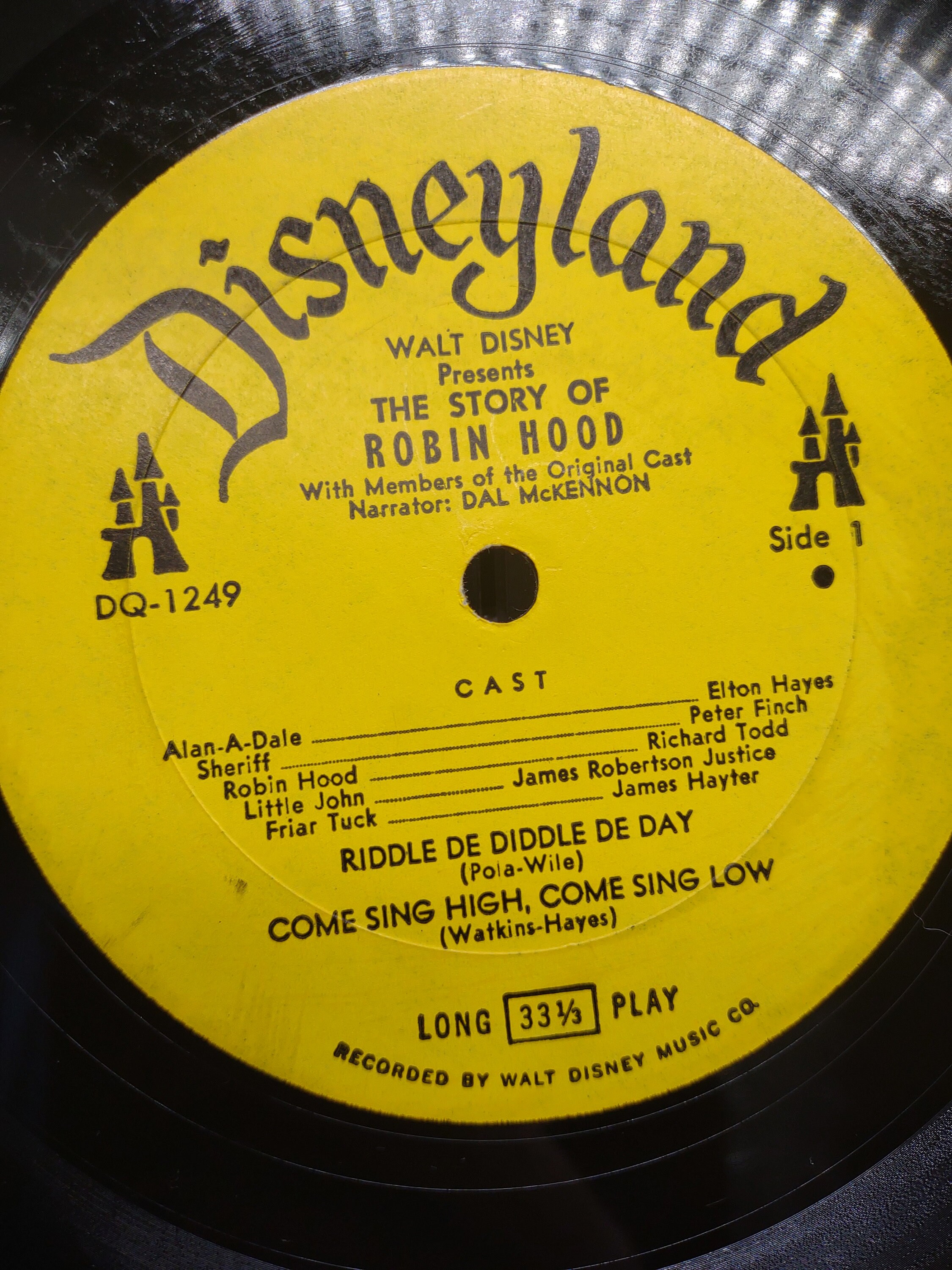 1964 Walt Disneys the Story of Robin Hood, Soundtrack From the