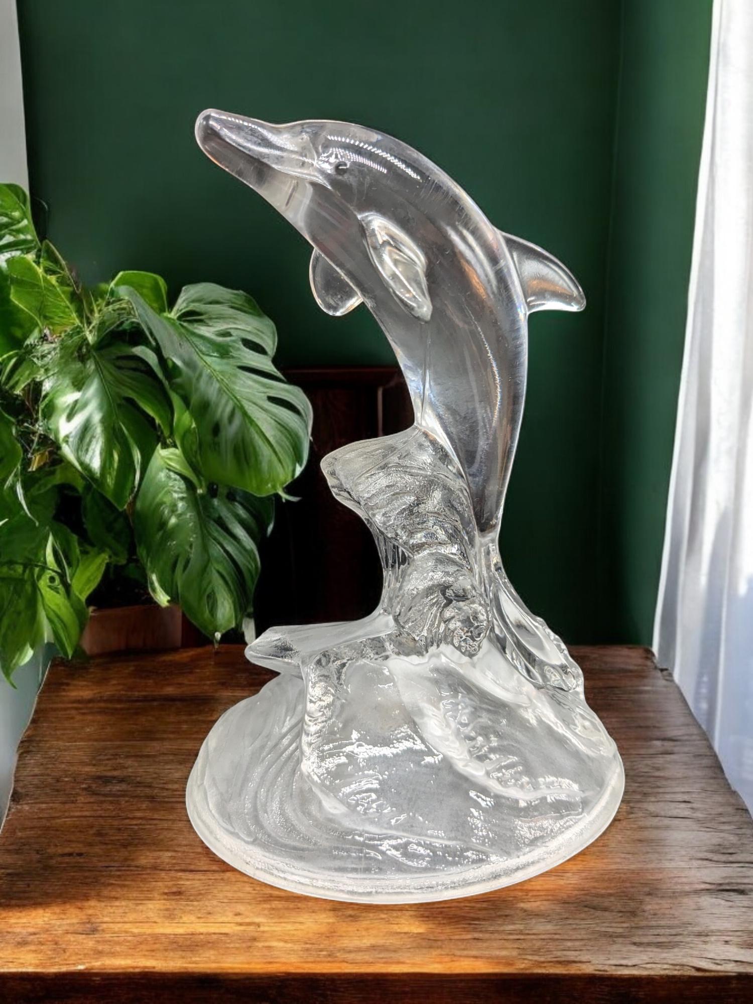   フィギリンDolphin 置物 バカラ イルカ ○ フィギュリン 置物 ドルフィン クリスタル