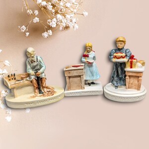 Sebastian miniatures The shoemaker 1958, happy birthday to you, 1983 and Becky Thatcher, 1943 signed.