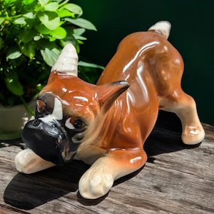 vintage boxer ceramic Knick knack