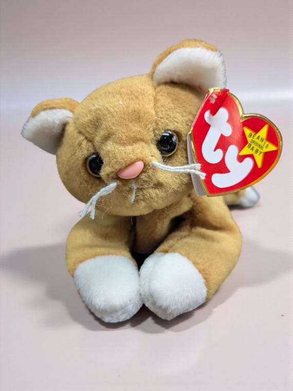 Vintage 1994 Nip the Orange Cat, TY Beanie Baby With Original Tag