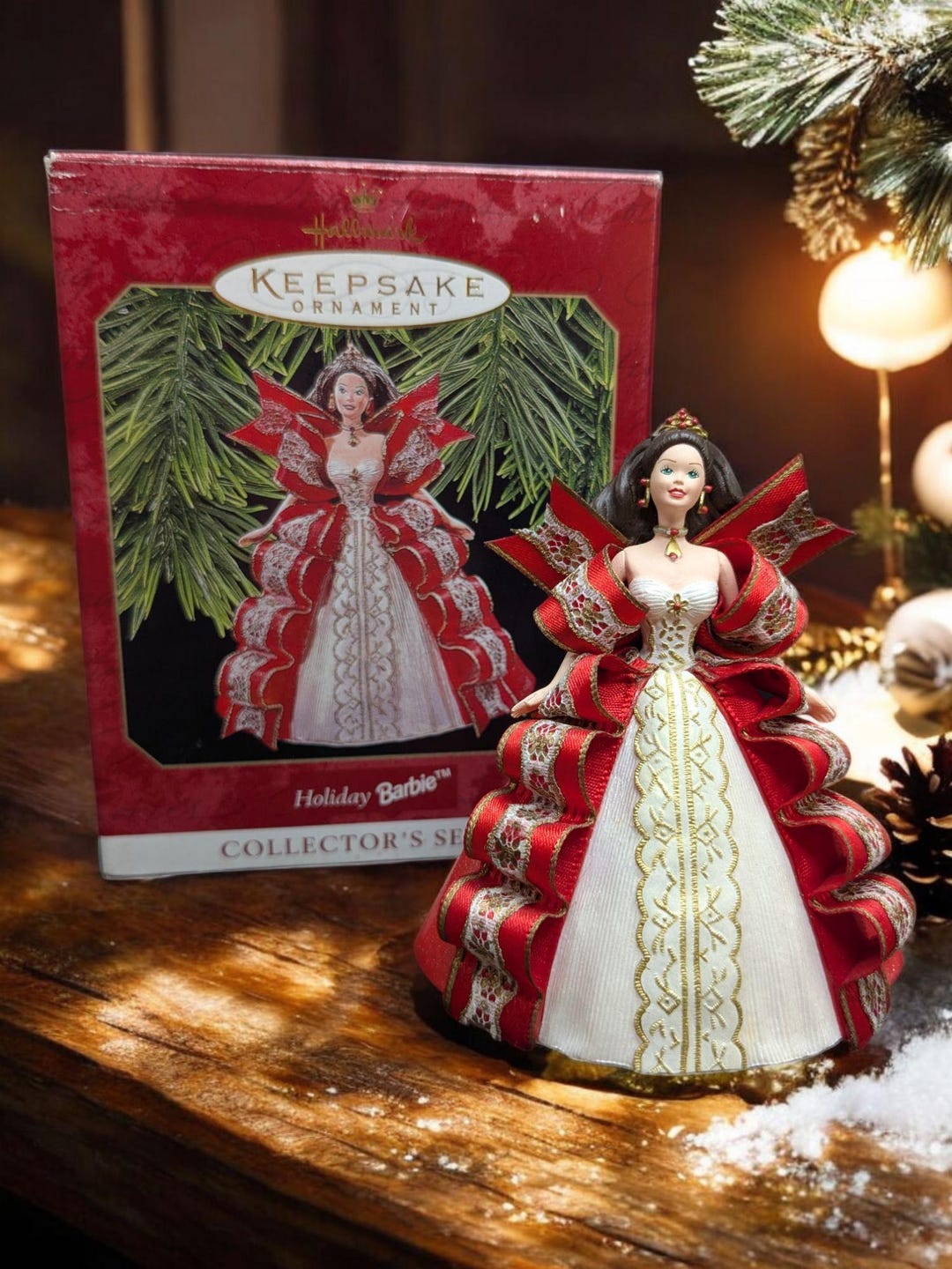 ヴィンテージ 1997 ホリデー バービー ホールマーク オーナメント　他 Hallmark Keepsake Ornament Holiday Barbie 1997 - Etsy