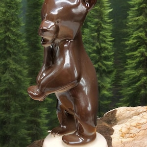 Vintage Russian USSR Lomonosov Porcelain BEAR Figurine
