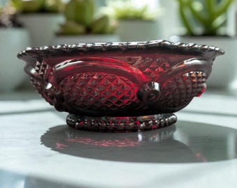Avon Cape Cod 1876 Collection Vintage Dinnerware Ruby Red Glassware ...