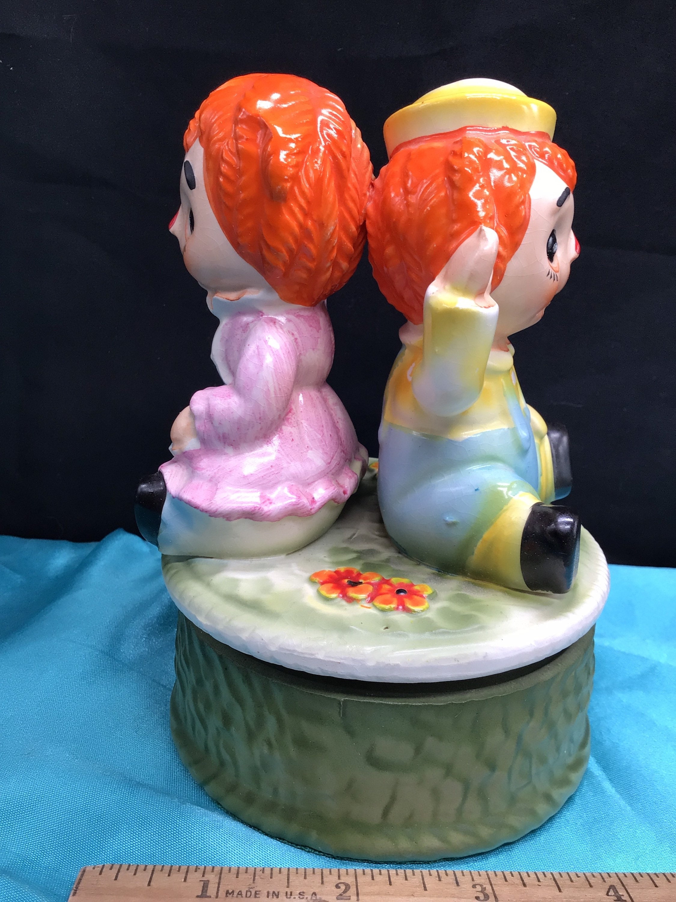 Vintage Raggedy Ann and Andy Music Box plays Nicnac Patty Etsy