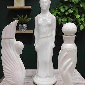 Vintage Avon Decanter: White Milk Glass, Choose Your Favorite