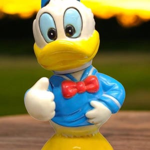 Vintage Bank Donald Duck 1970,Walt Disney Donald Duck Piggy Bank 1970 rubber bank