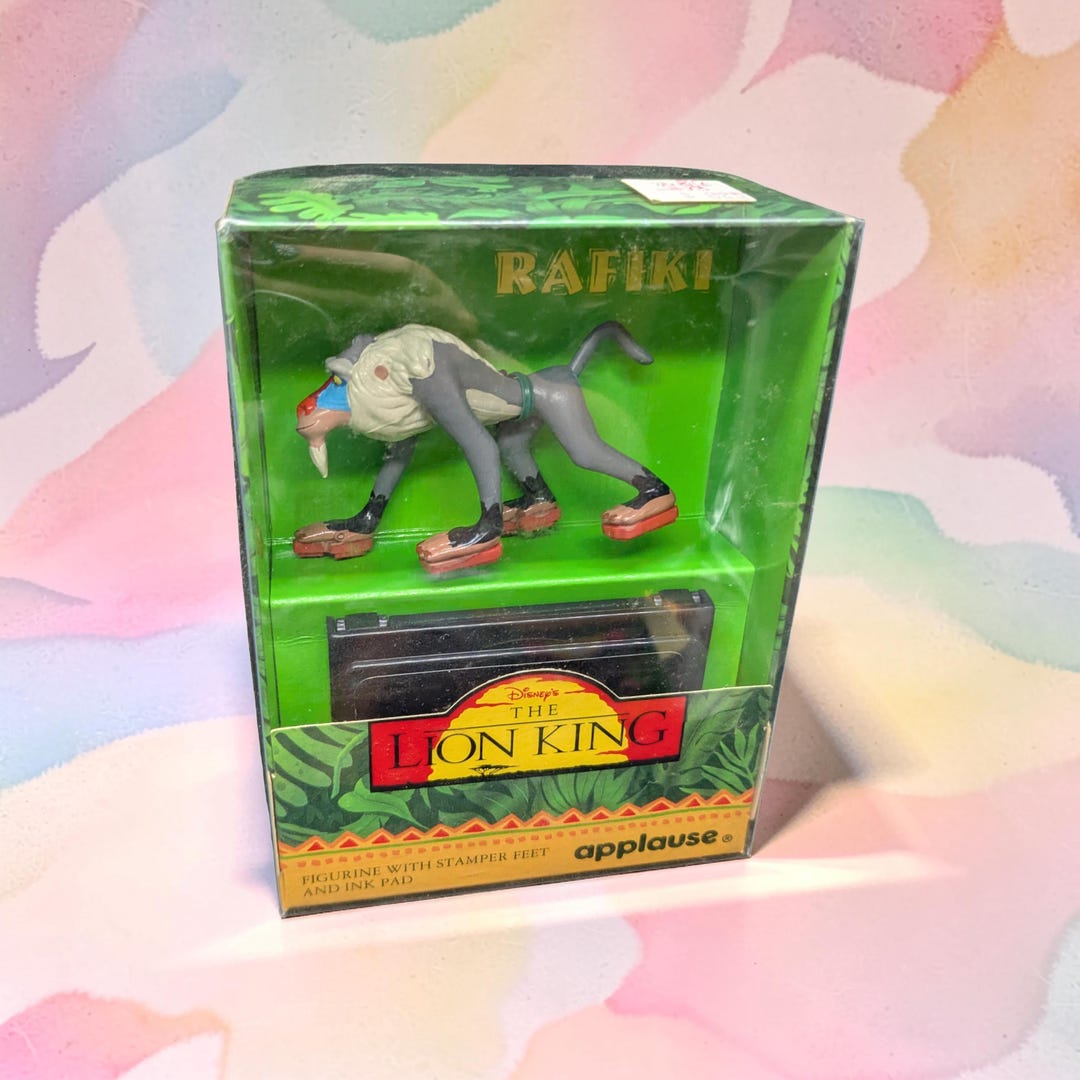 Vintage Lion King Rafiki Figurine With Stamper Feet and Ink Pad From ...