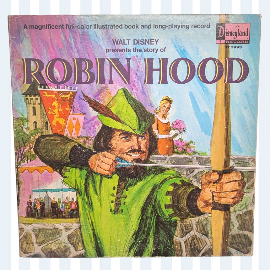 Vintage 1970 Walt Disney's Robin Hood Book and Record Set - Etsy