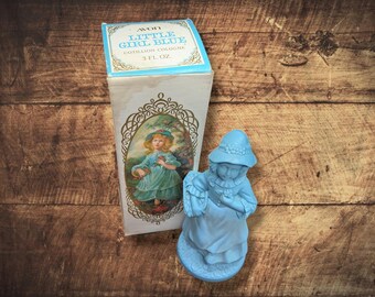 Vintage Avon Little Girl Blue Cotillion Cologne 3. Fluid Oz With