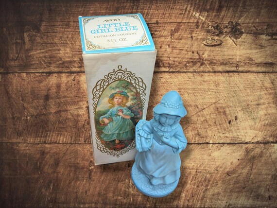 Vintage Avon Little Girl Blue Cotillion Cologne 3. Fluid Oz With