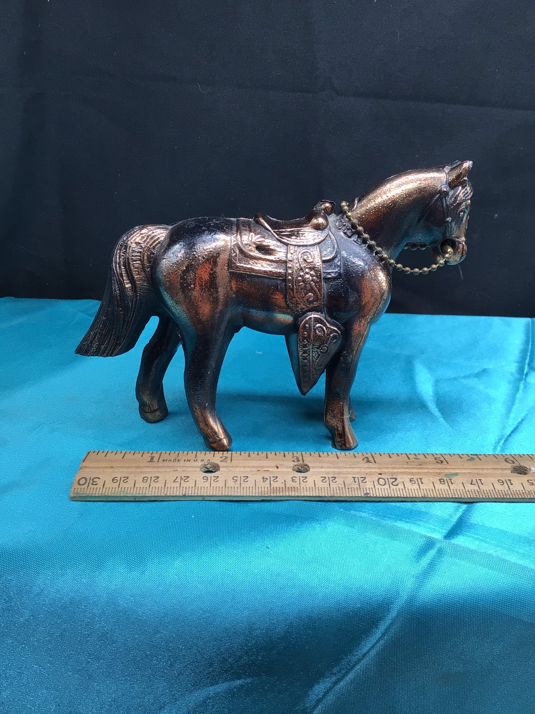 Vintage 1950s Carnival Prize Copper Horse Figurine Etsy