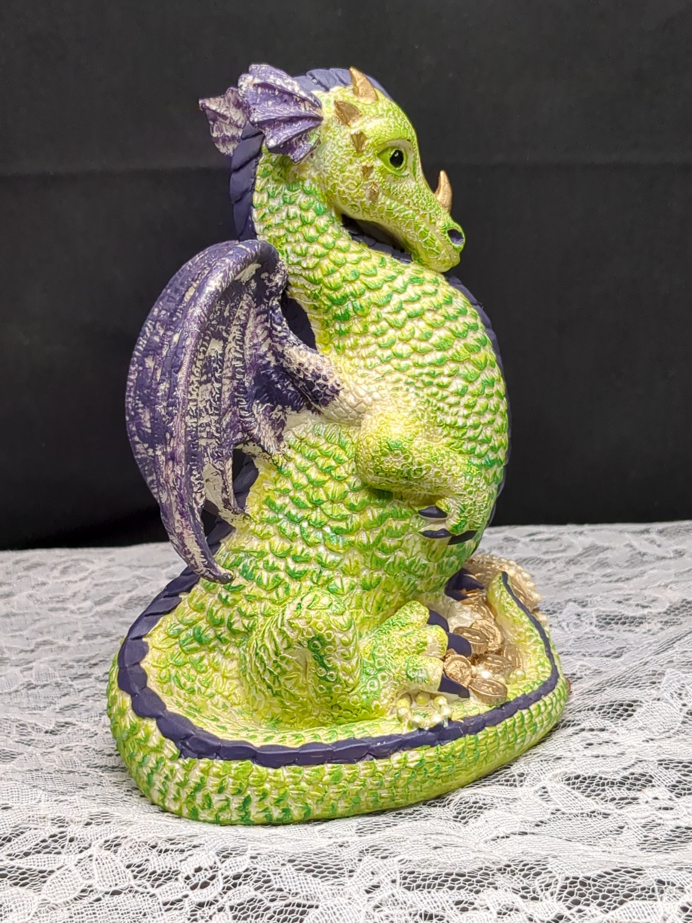 Vintage Dragon Resin Sculpture Figurine - Etsy