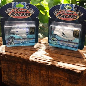 Disney racers, R2-D2 and strop trooper race cars