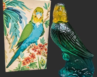 Vintage Avon parakeet Island, charisma cologne bottle and original box