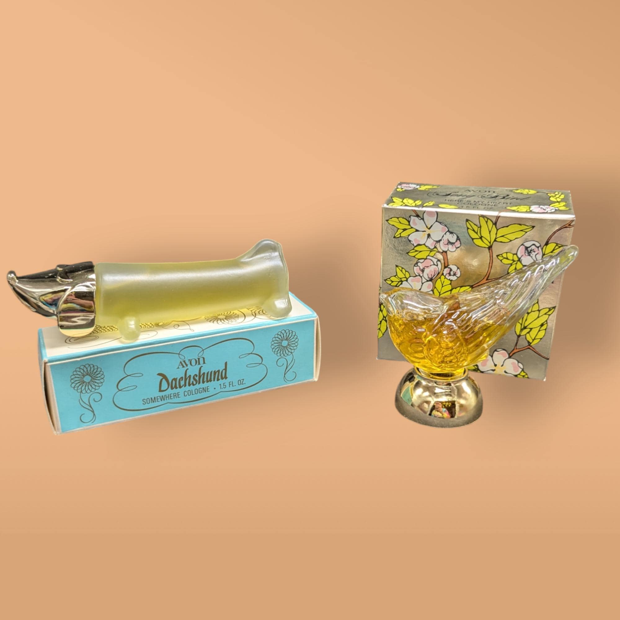 Vintage Avon Dachshund Perfume and Song Bird Perfume. - Etsy