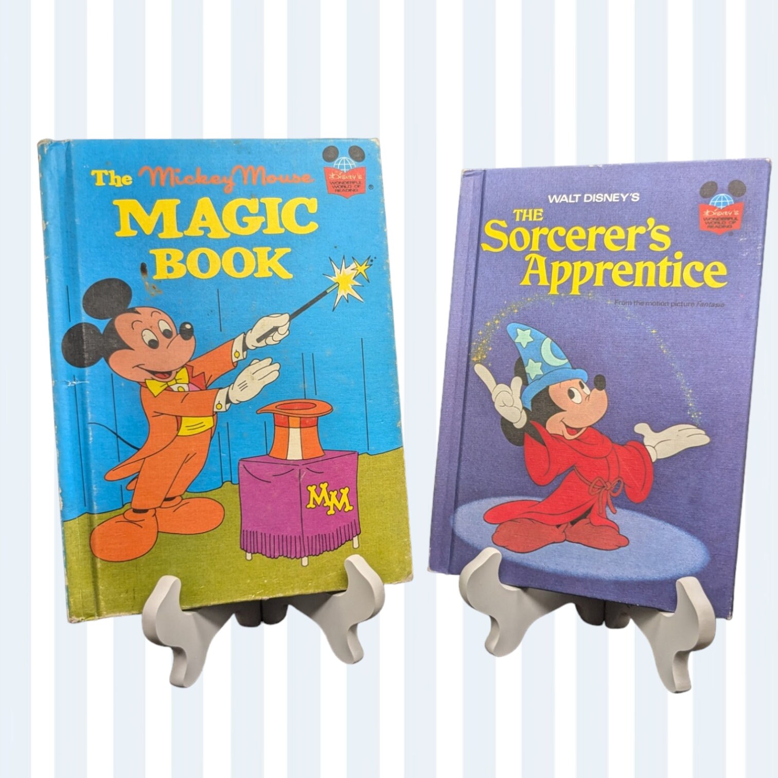 Vintage 1970s Disney Books: Mickey Mouse Magic Book & Sorcerer's