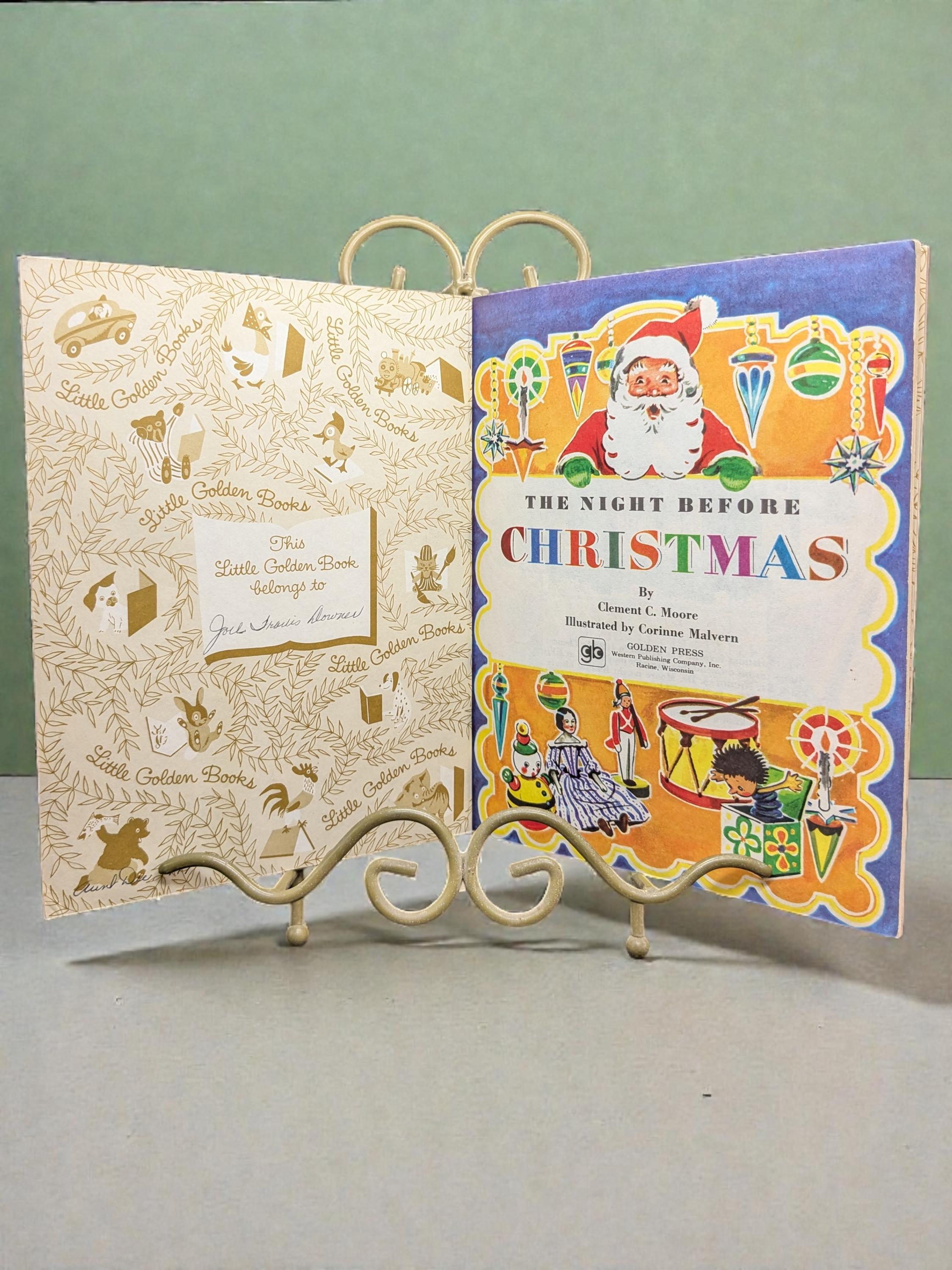 1979 the Night Before Christmas Little Golden Book Story by Clement C ...
