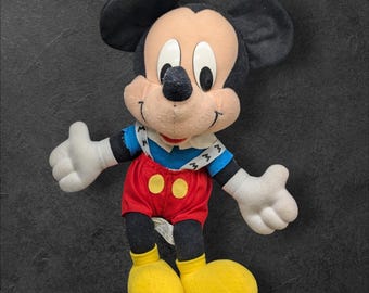 Vintage Mattel Mickey Mouse Plush: Thumbs Up Pose, Disney Collectible