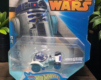 Pack Rare Star Wars Hot Wheels R2-D2 & C-3PO Volkswagen Van Chase, 2 Figurines, Neuf Sous Blister