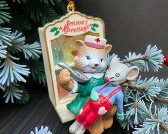 1990s Trim Home Collectible Tree Ornament of a Cat Nurse - Etsy