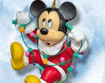 Vintage Disney Santa Mickey Christmas tree ornament from the Christmas magic collection