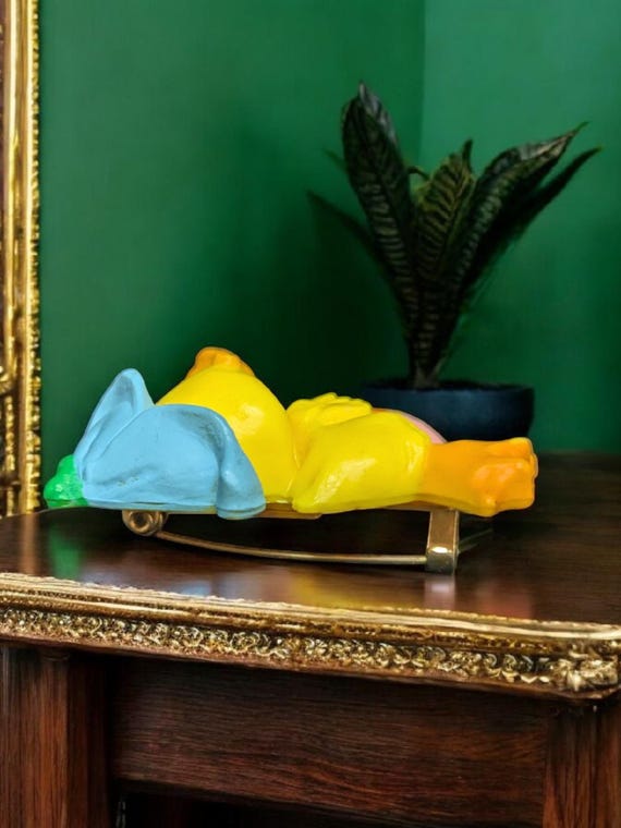 1970s Easter springtime duckling with flower hat … - image 3