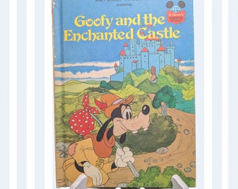 WALT DISNEY’S GOOFYcoloring bookアメリカの古書 Vintage Disney Wonderful World of Reading Books: Goofy & Princess