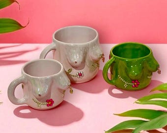 Handmade shine baby mug with luster